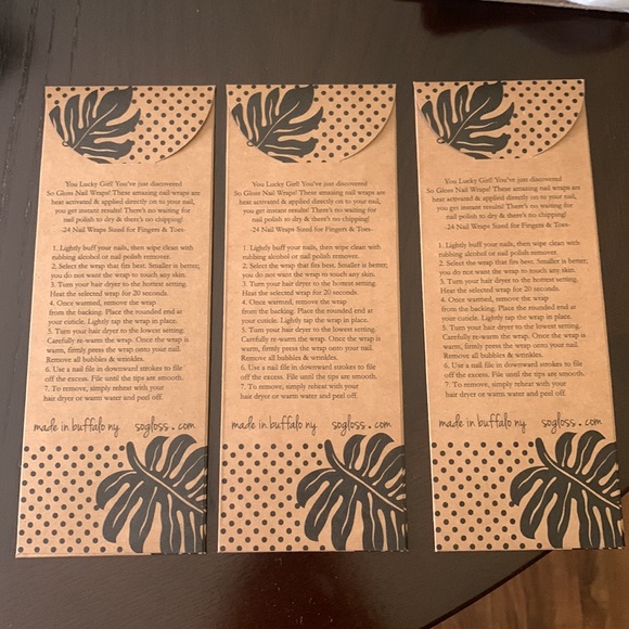 New So Gloss Heat Activated Nail Wraps 3 packs - Picture 2 of 5